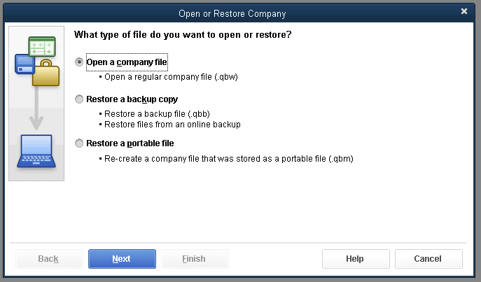 Convert QuickBooks company file to a newer version