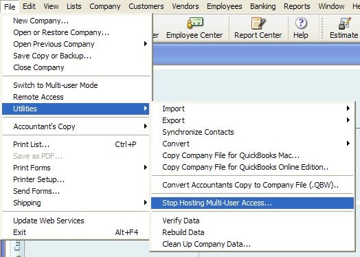QuickBooks MultiUser Mode Error [- 6123,0]