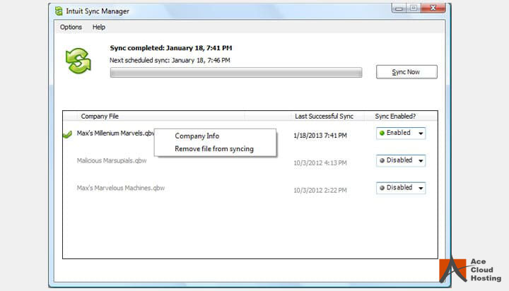 Intuit Sync Manager