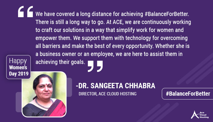 Quote by Dr. Sangeeta Chhabra on women's day