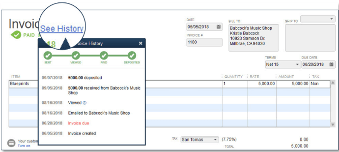 QuickBooks Customer Invoice Status Tracker