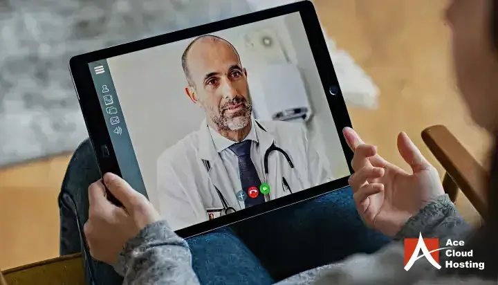 Secure cloud desktop access for healthcare professionals enabling remote consultations while protecting patient health information.