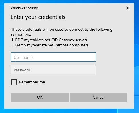 Enter Your Credential