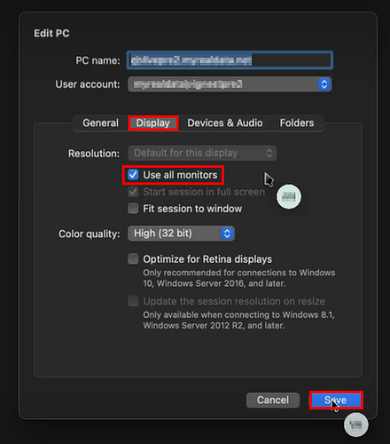 Use all monitors Once done, click save