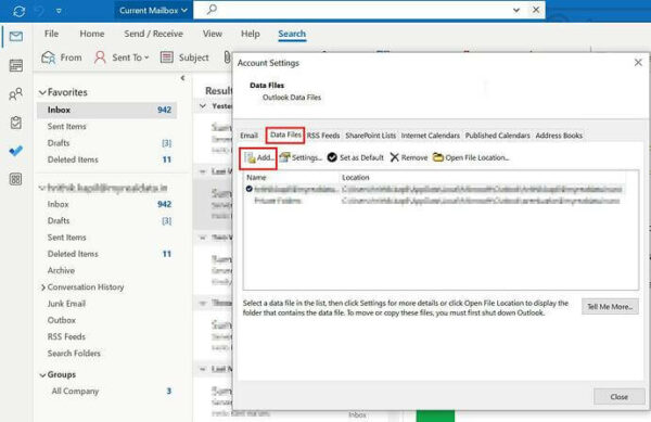 How Do I Access, Edit, or Close Outlook Data Files