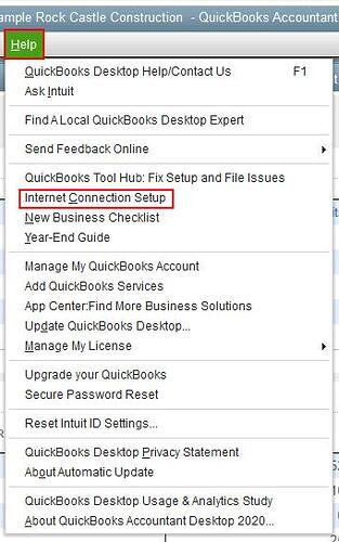 Internet Connection Setup
