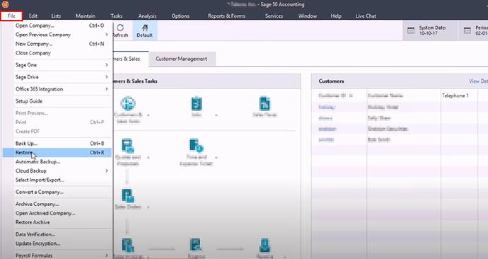 restore sage file window