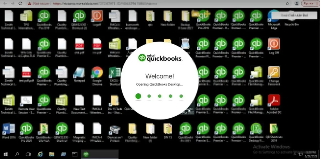 quickBooks application on the server