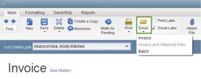 sending emails with templates in quickbooks desktop