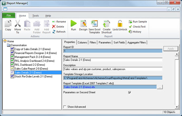 sage intelligence reporting interface