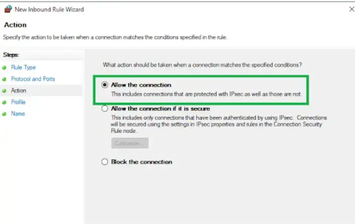 allow connection QuickBooks service windows firewall