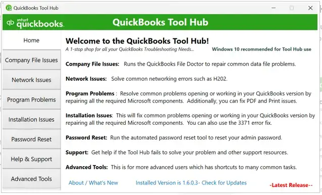 Steps to install and use the QuickBooks Diagnostic Tool through the Tool Hub to fix payroll and update errors.