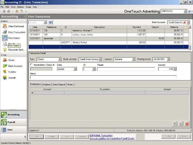 accounting cs - ultratax add ons