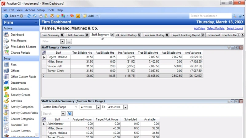 practice cs - ultratax application