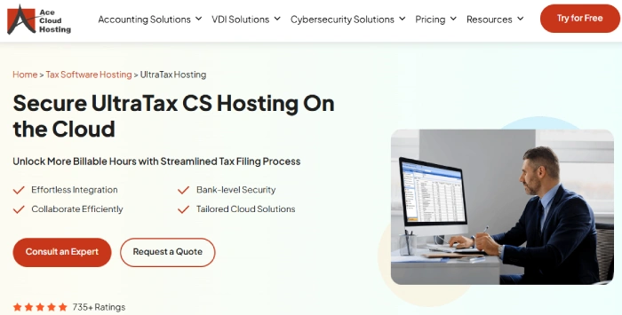 secure ultratax hosting by ace cloud hosting