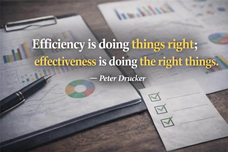 inspirational money quotes - efficiency doing things right
