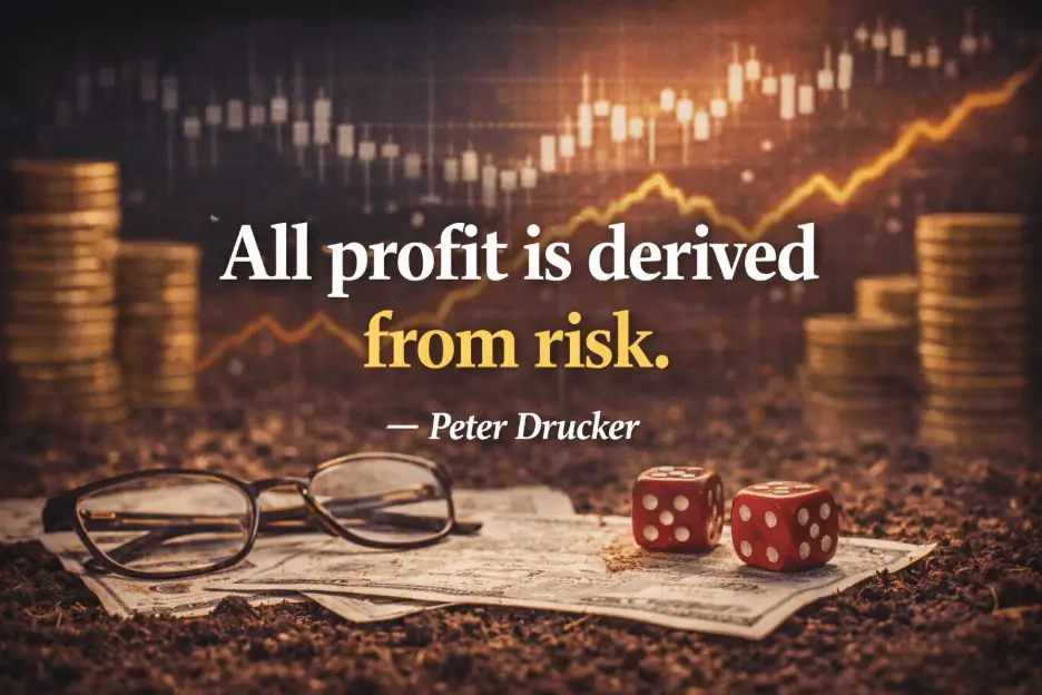 witty money quotes - all profit is derived from risk