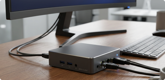 Zero client and thin client devices